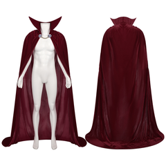 Vampir-Umhang aus Samt – Gothic-Cape mit hohem Kragen für Halloween