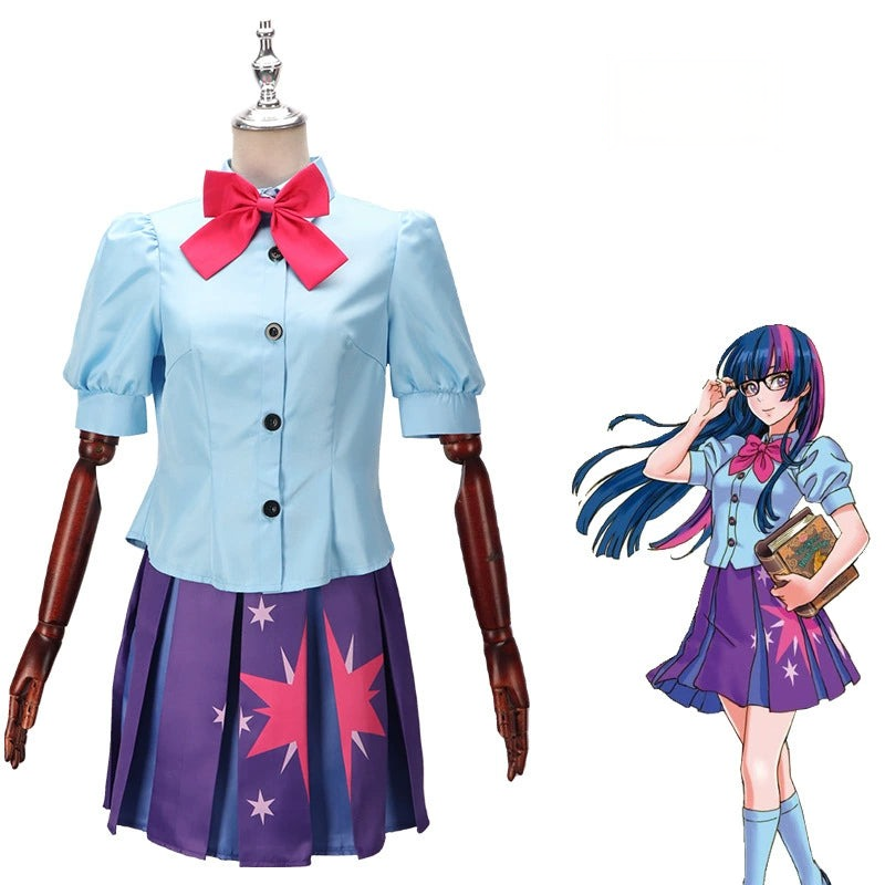 Twilight Sparkle My Little Pony Prinzessin Kleid Cosplay Kostuem Damen