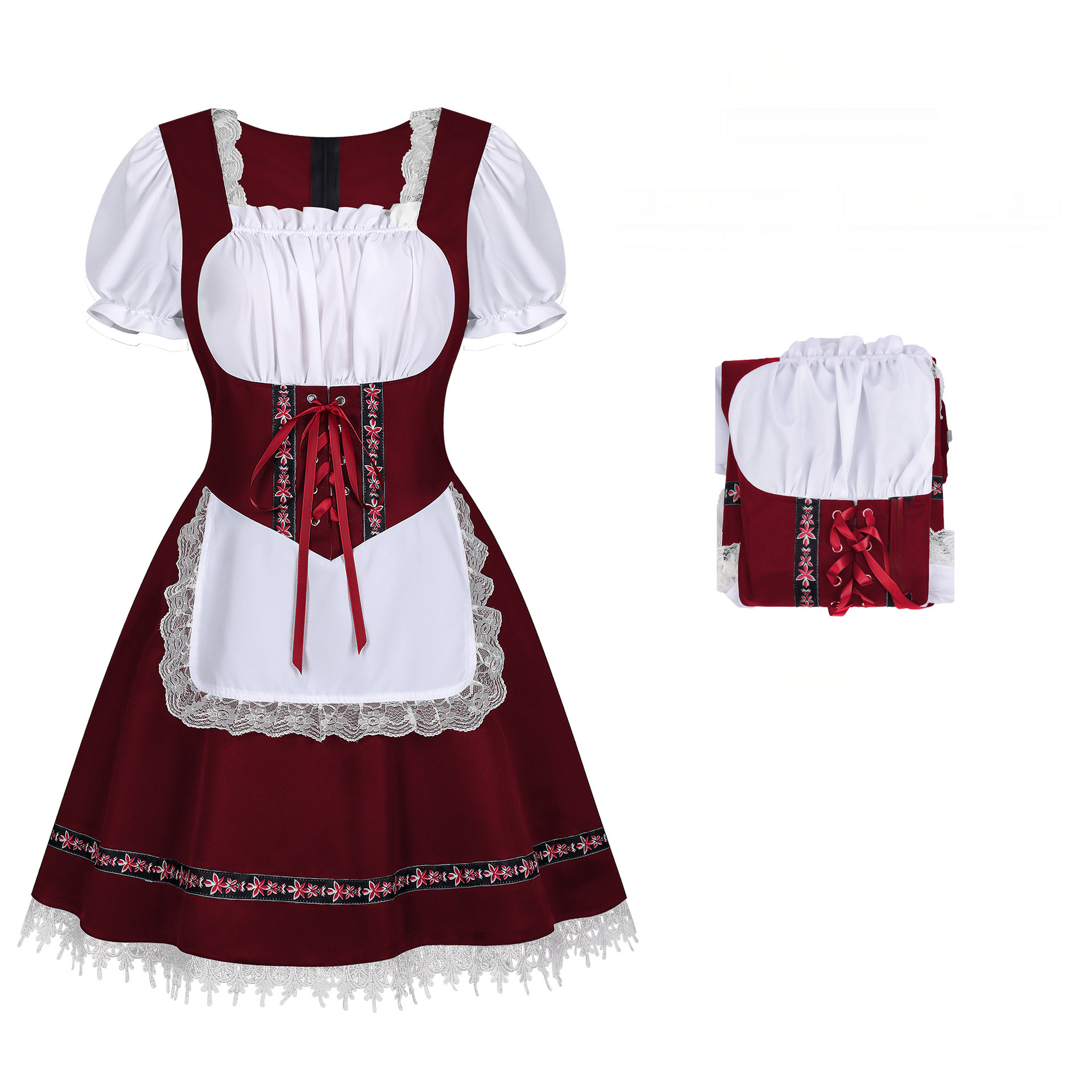 Bayerisches Farmkleid – Oktoberfest Trachtenkleid in Landhaus-Optik, DAMEN