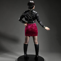 Ada Wong Resident Evil Kleid Cosplay Kostuem Damen Rot Schwarz