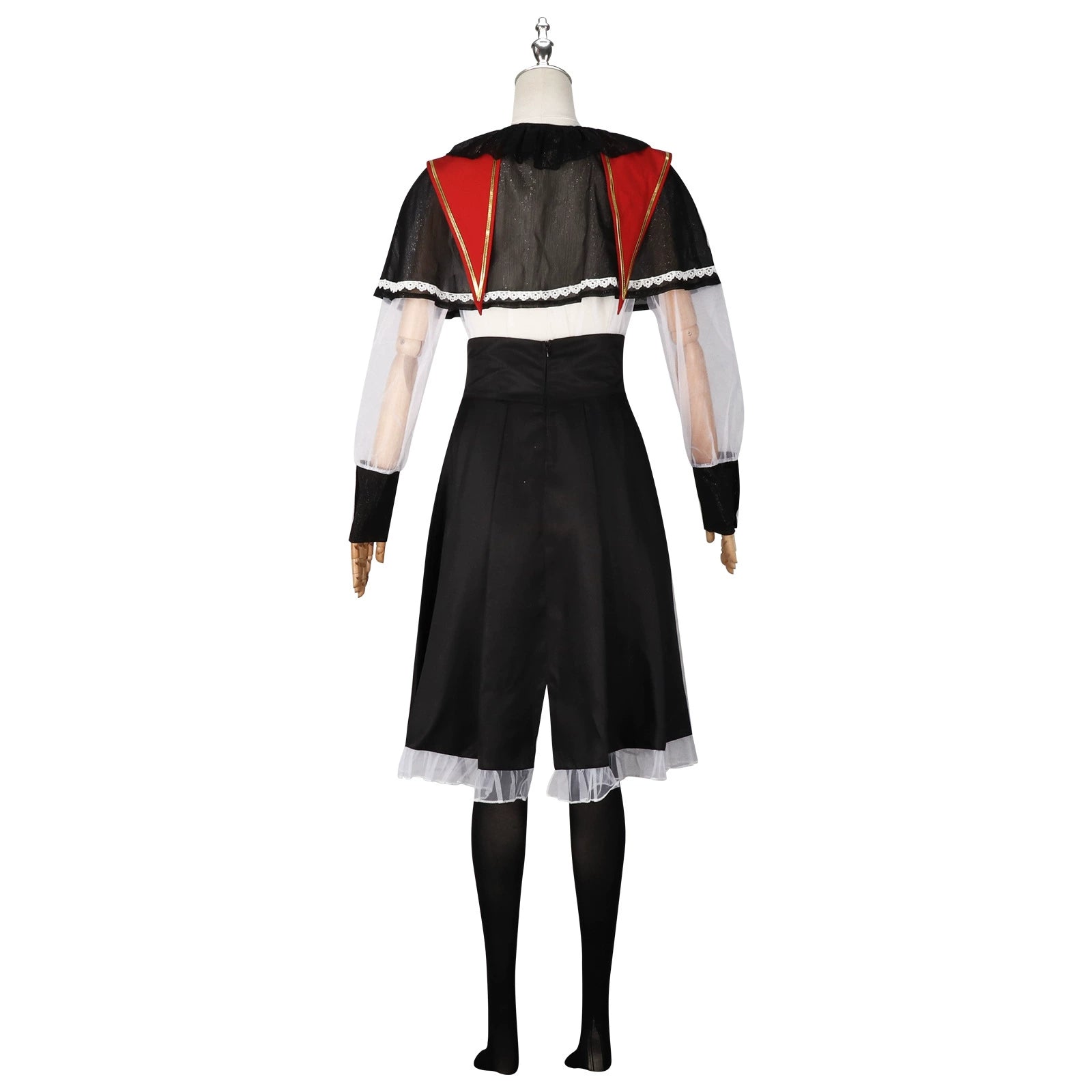 Mutsumi Ave Mujica BanG Dream Schwarzes Gothic Kleid Cosplay Kostuem Damen