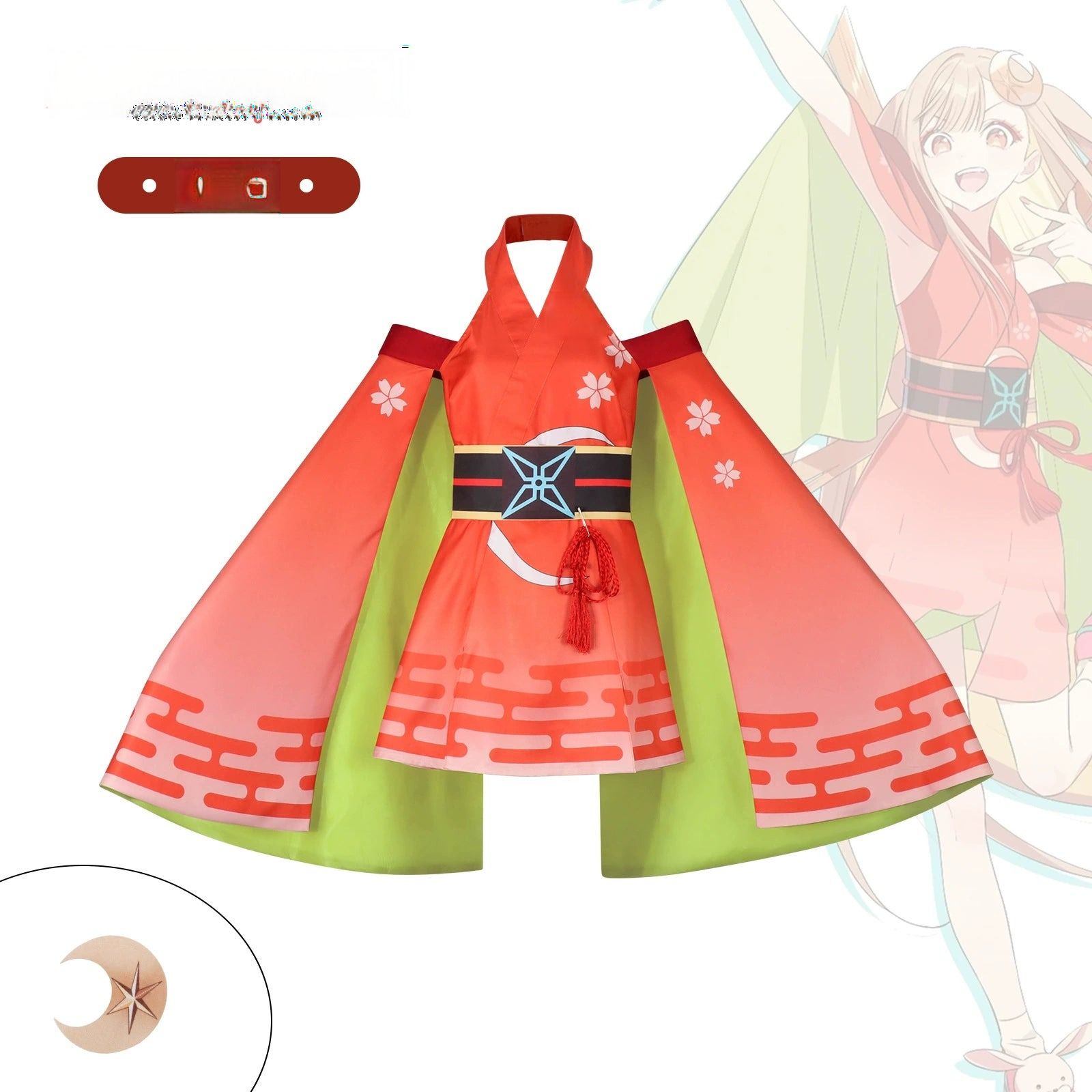 Kaguya Idol Bühnen-Kimono Cosplay Kostuem Damen Schwarz Weiß