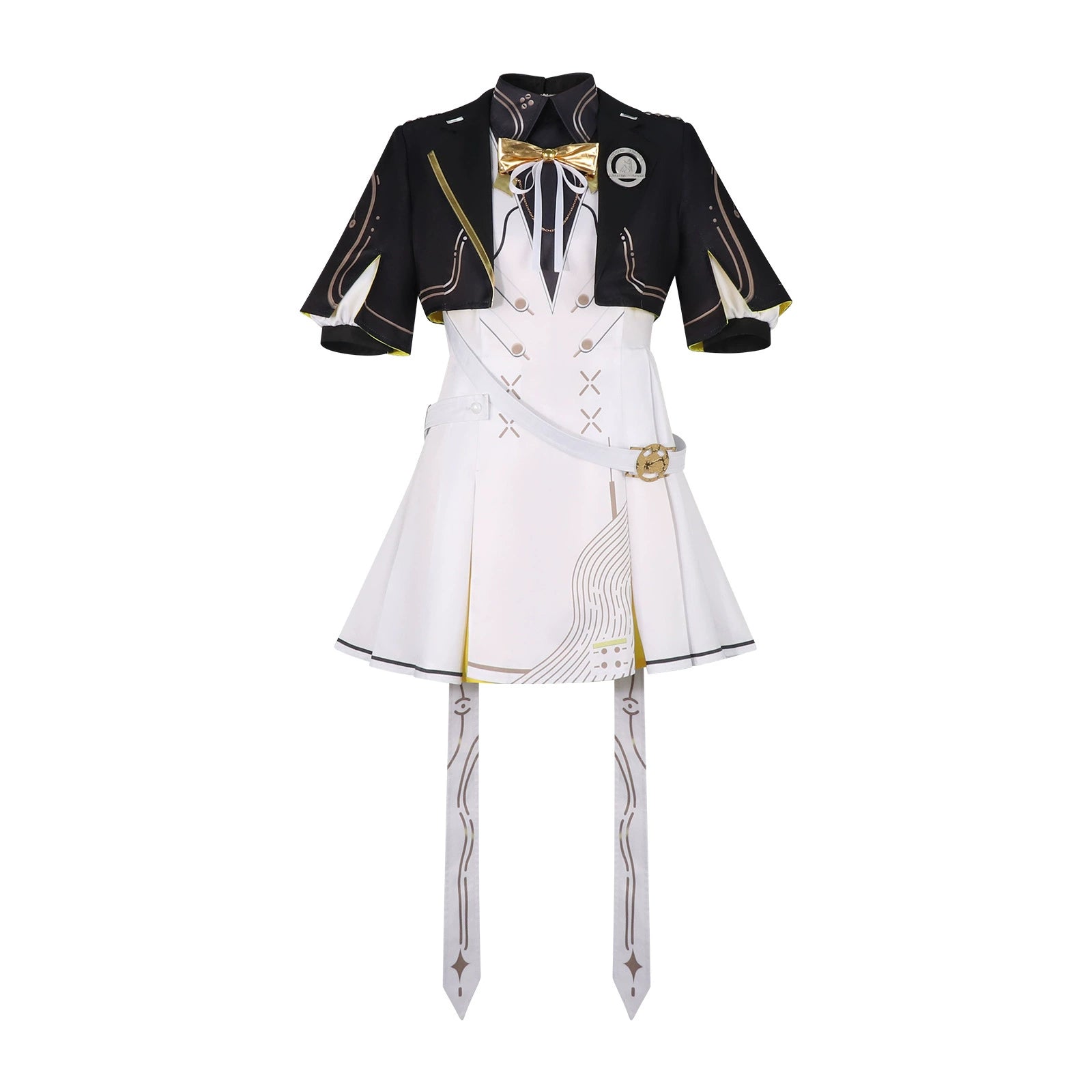 Rover Wuthering Waves Kampfanzug Cosplay Kostuem Damen Schwarz Weiß
