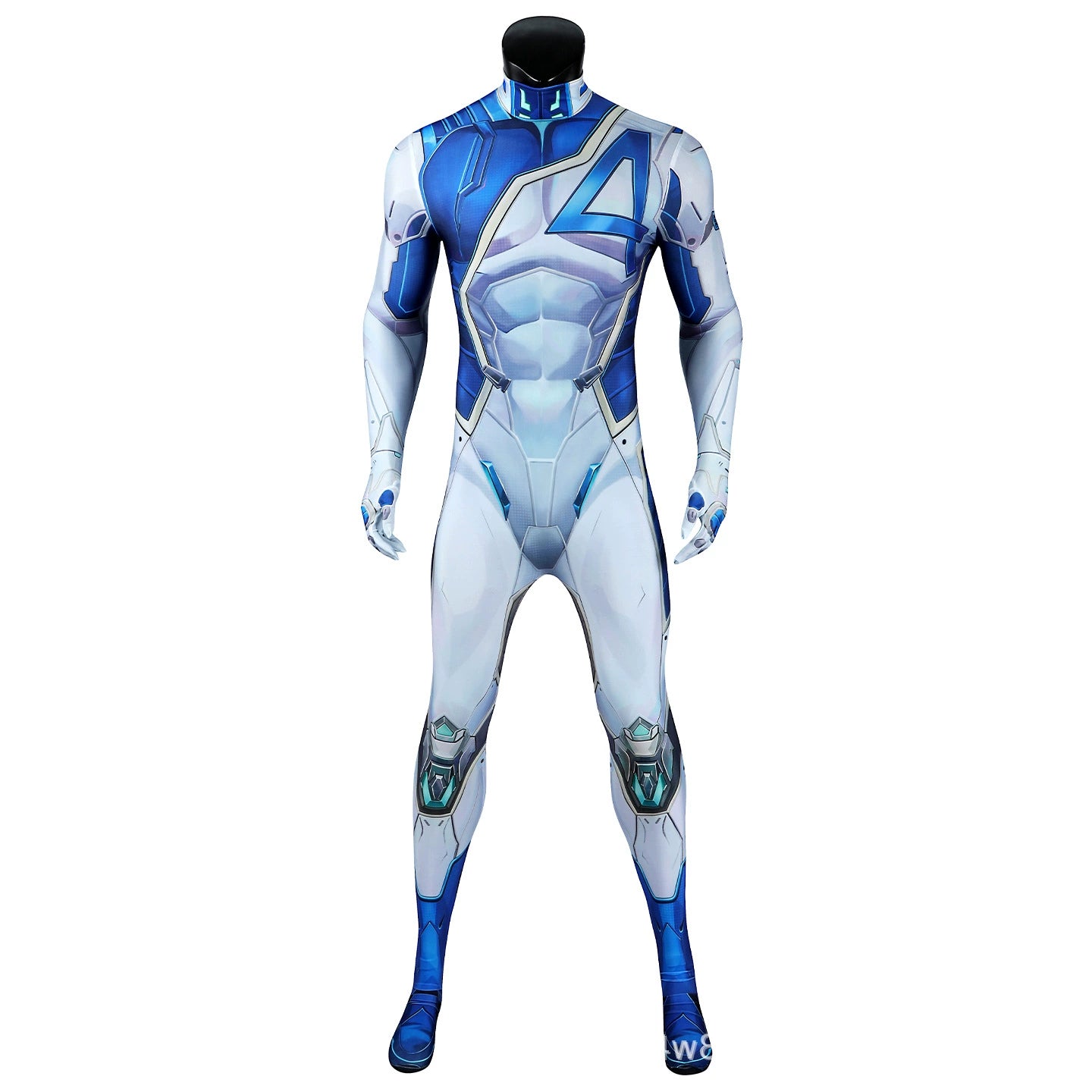Mister Fantastic Marvel Rivals Anzug Cosplay Kostuem Damen Blau