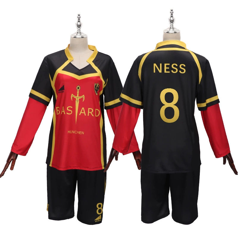 Yoichi Isagi Blue Lock Fußball-Trikot Cosplay Kostuem Damen Blau