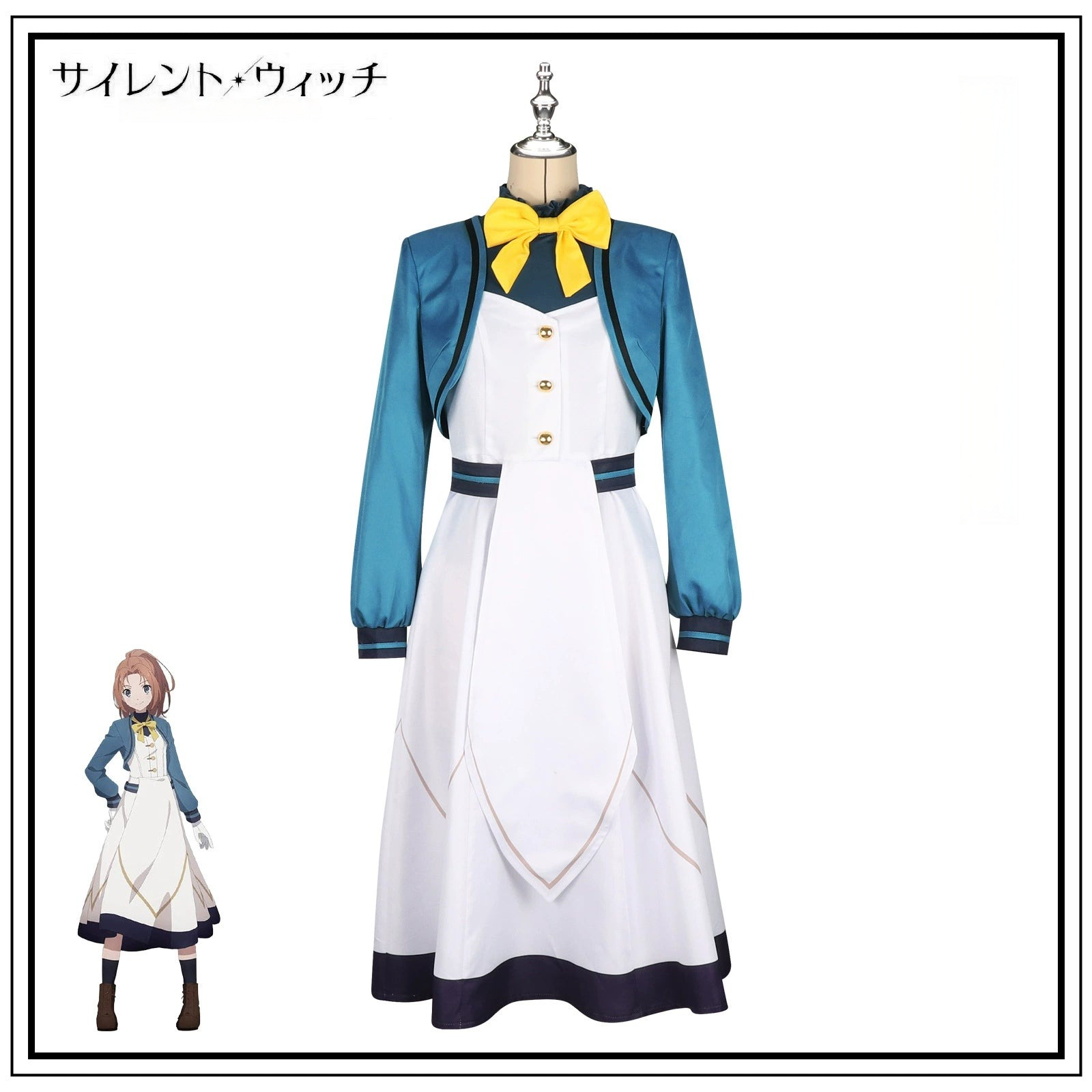Monica Silent Witch Magier-Akademie-Kleid Cosplay Kostuem Damen