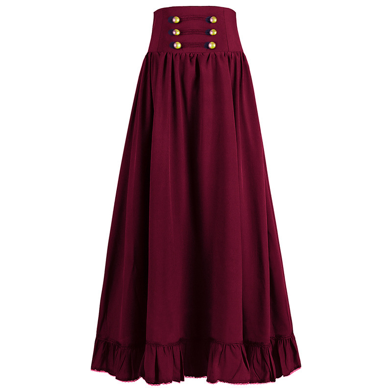 Gothic-Puffkleid – Kordelzug mit Rüschen, DAMEN