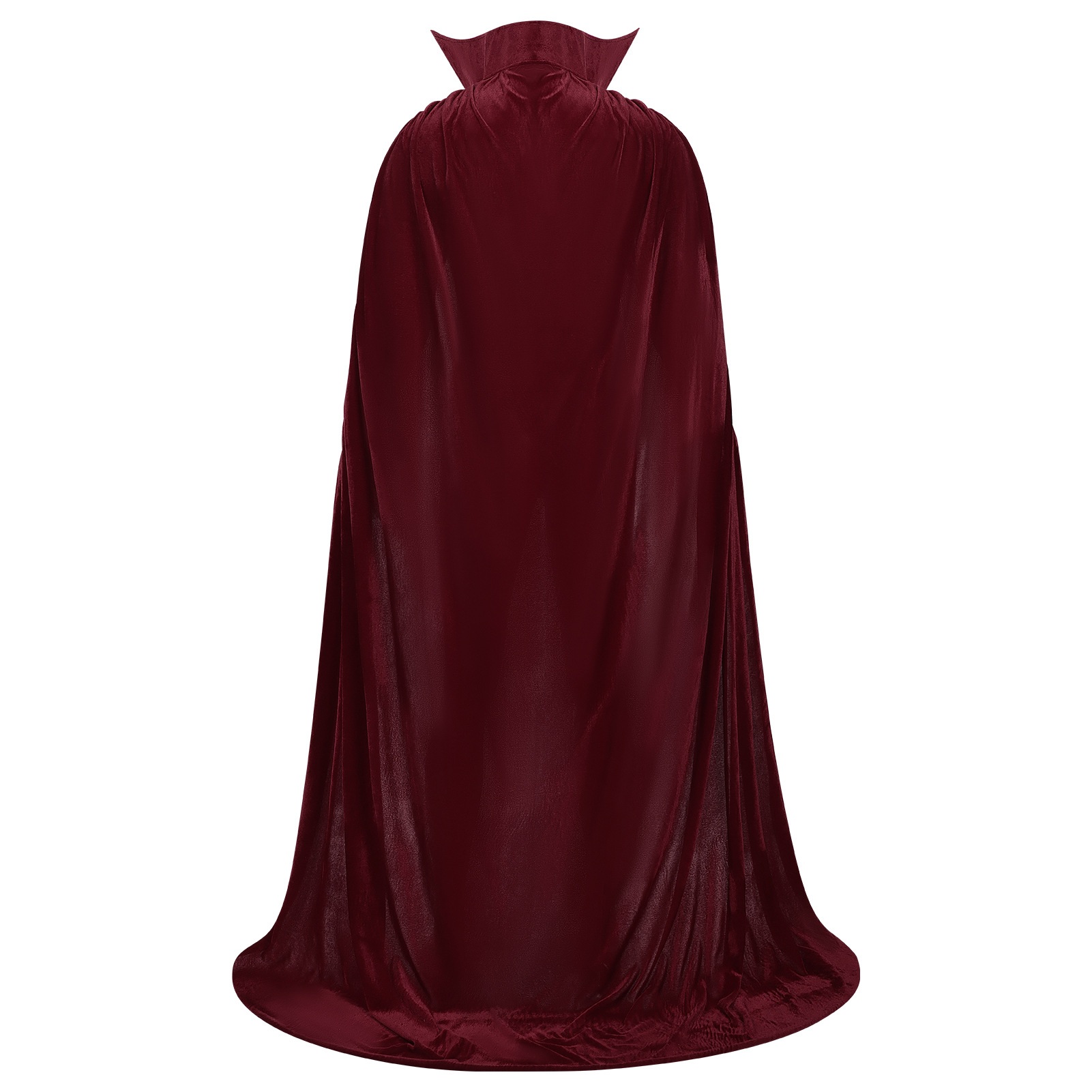 Vampir-Umhang aus Samt – Gothic-Cape mit hohem Kragen für Halloween