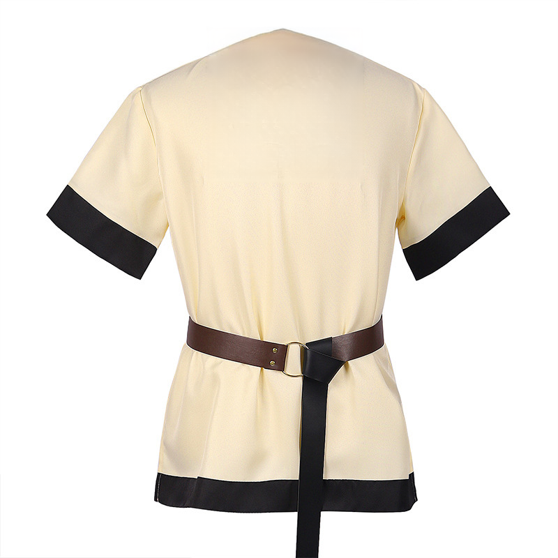 Schlitzsaum-Hemd SALE – Renaissance Kurzarm-Hemd, HERREN