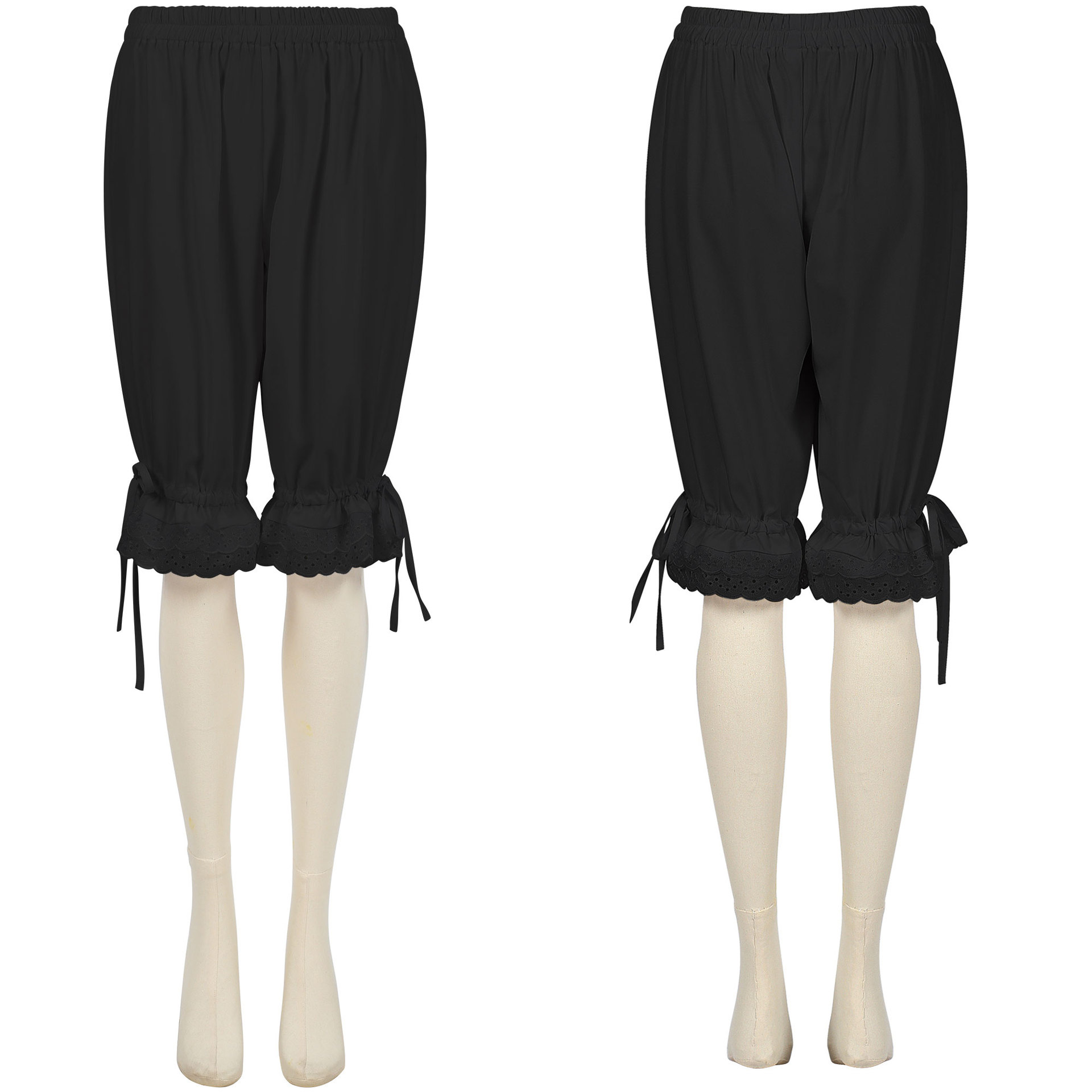 Spitzen-Pluderhose – viktorianische Bloomers für Renaissance & Lolita, DAMEN