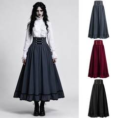 Gothic-Puffkleid – Kordelzug mit Rüschen, DAMEN