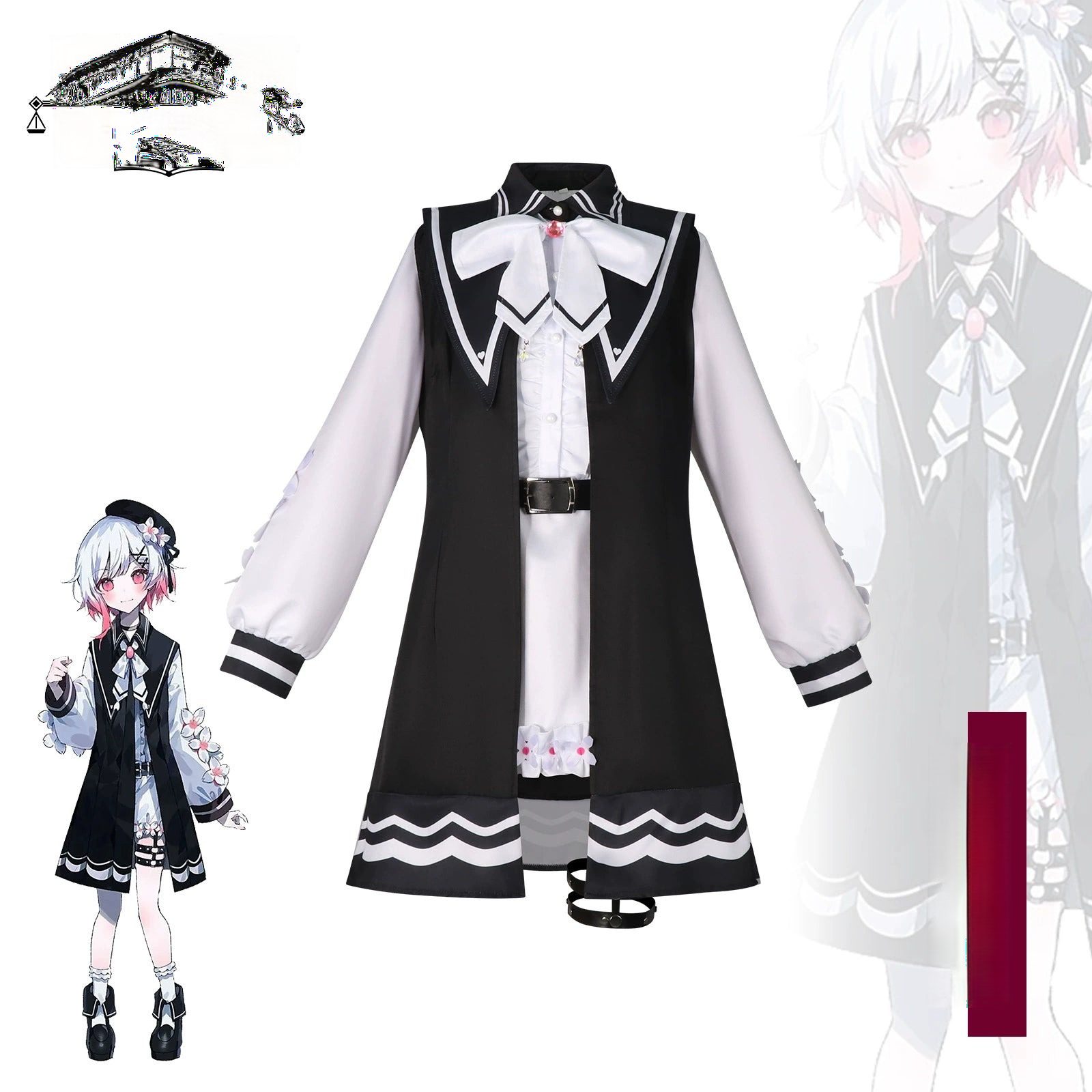 Sakuraba Emma Magic Judgment Emma Casual Dress Cosplay Kostuem Damen