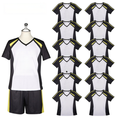 Bokuto Haikyuu Volleyball-Set Cosplay Kostuem Damen Weiß Schwarz