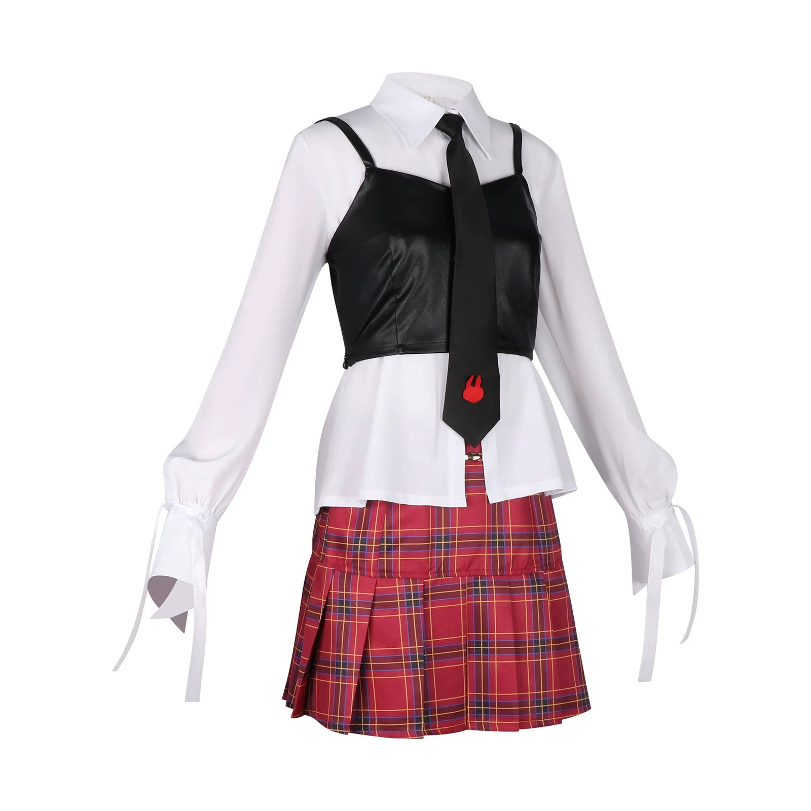 Qiao Ling Link Click Karierter Rock Set Cosplay Kostuem Damen