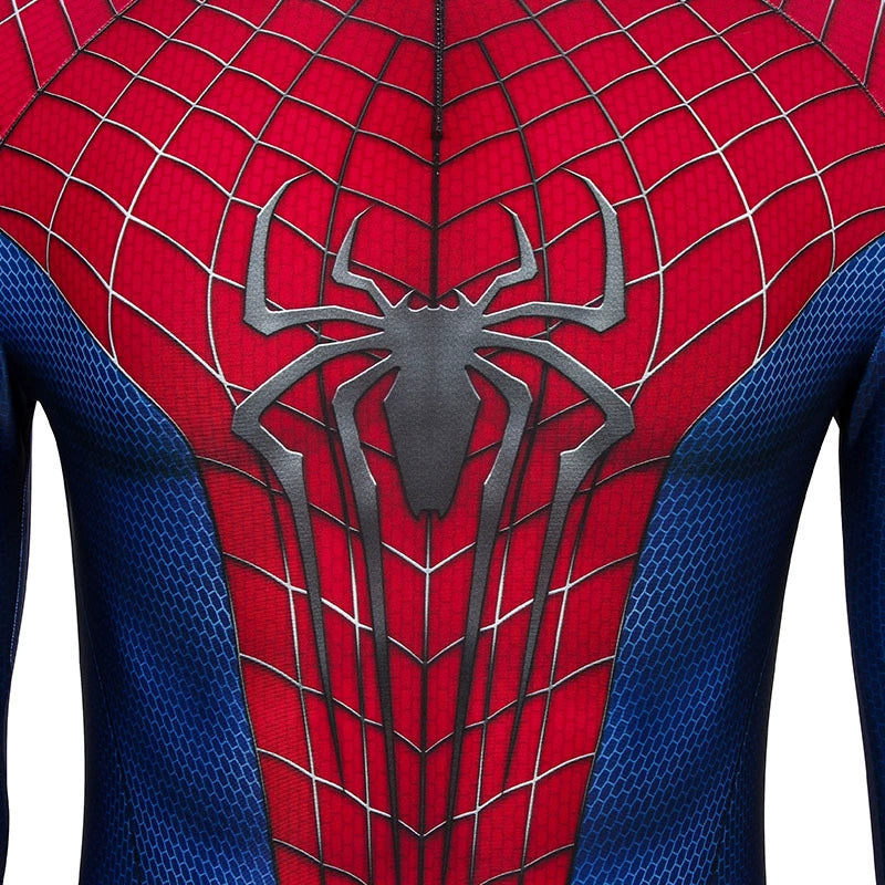 Spider Man Peter Parker Anzug Cosplay Kostuem Damen Rot Blau