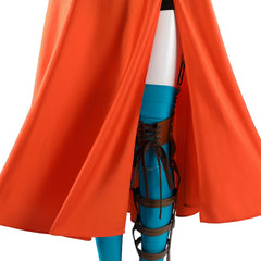 The Bride Gothic Kleid Cosplay Kostuem Damen Orange Blau