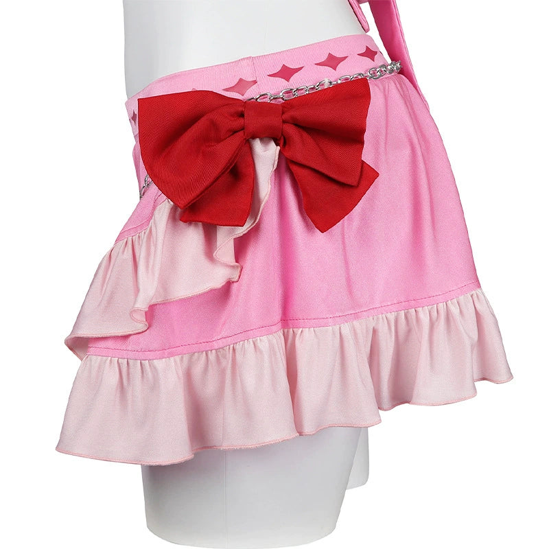 Aerith Final Fantasy VII Strand Outfit Cosplay Kostuem Damen Rosa
