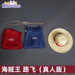 Luffy One Piece Outfit-Set Cosplay Kostuem Damen Rot