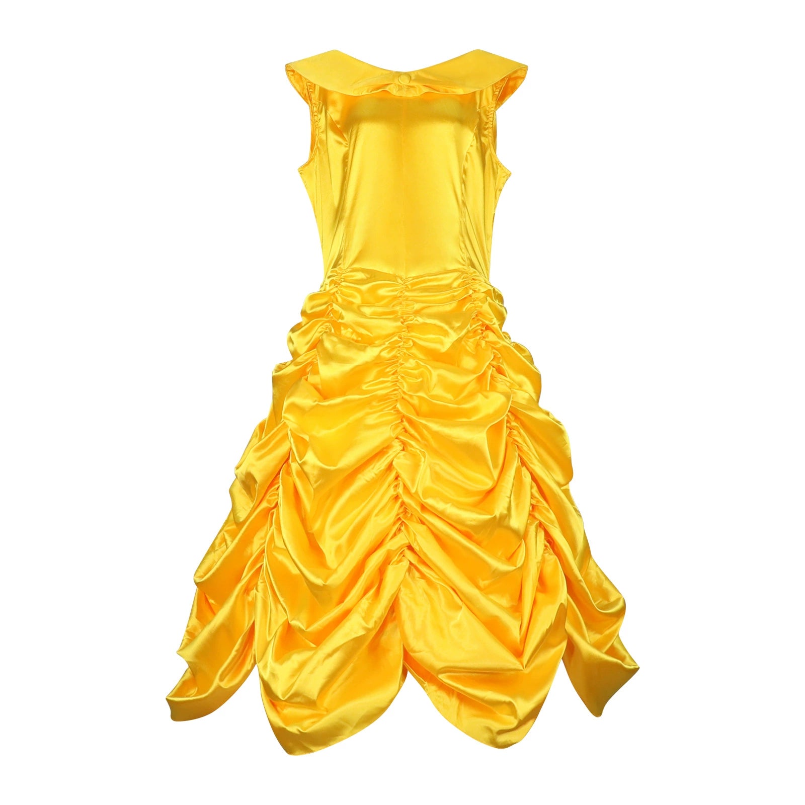 Belle Disney Gelues Ballkleid Cosplay Kostuem Damen