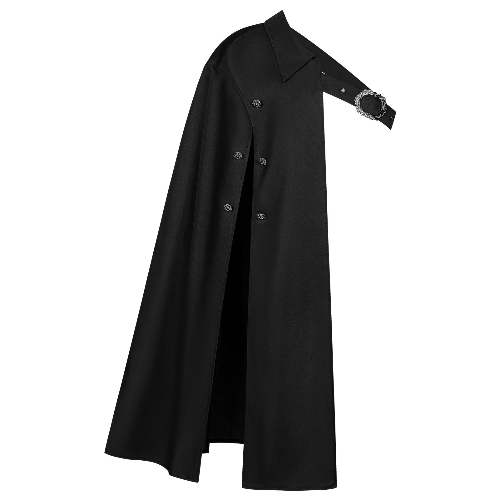 Steampunk-Einseitumhang – Schultercape mit Kragen, UNISEX