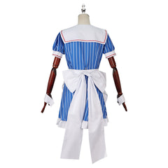 Kasane Teto Vocaloid Maid-Kleid Cosplay Kostuem Damen Blau Weiß