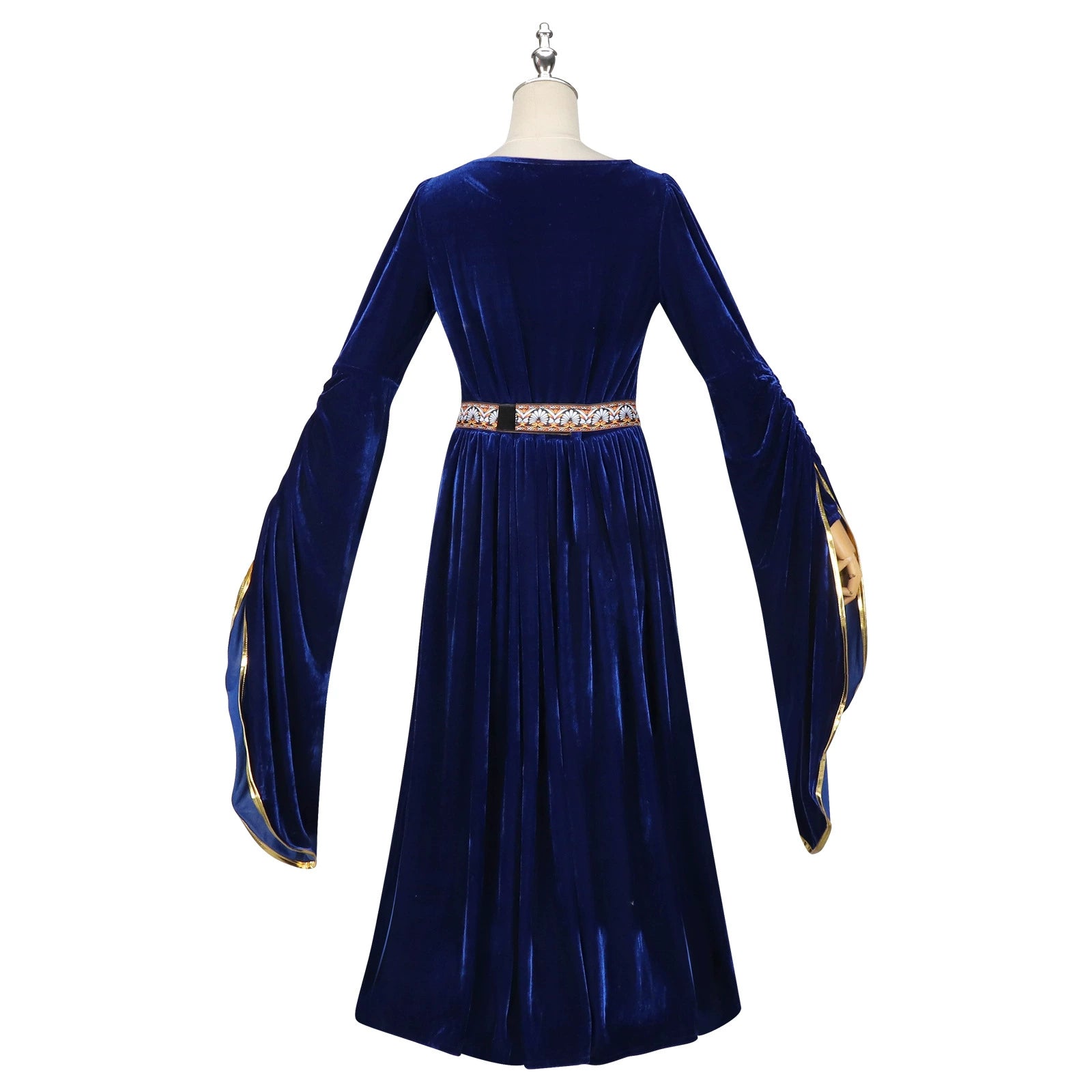 Hofdame Koenigin Blau Halloween & Mittelalter Koenigliches Hofgewand Cosplay Kostuem Damen
