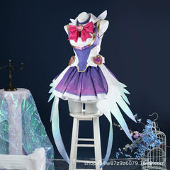 Kiriko Magical Girl Overwatch Kleid Cosplay Kostuem Damen Violett Rosa