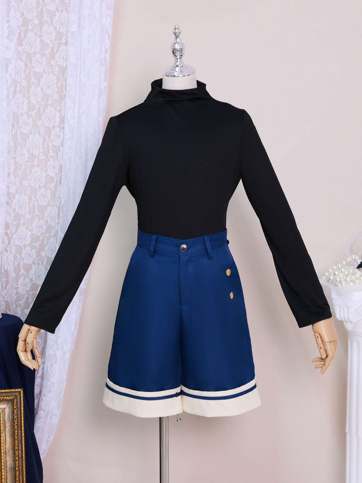 Black Butler Ciel Phantomhive Scalloped Clothes Costume Set