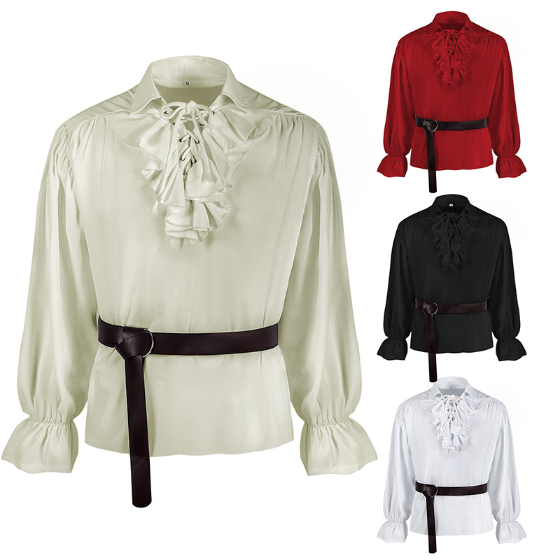 Puffärmel-Top – viktorianische Bluse mit & ohne Gürtel, DAMEN