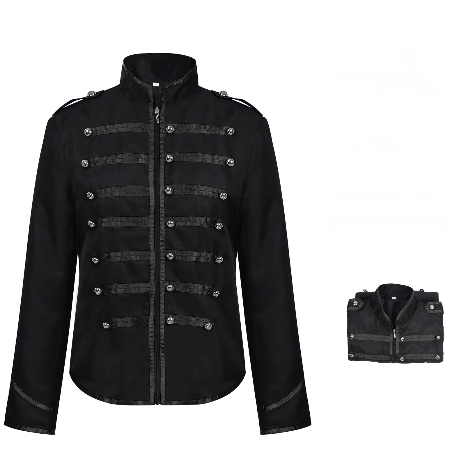 Drum-Major-Mantel – Militär-Bandjacke in 3 Farben, HERREN