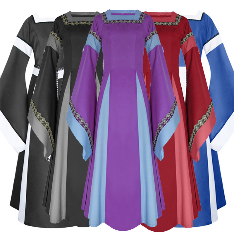 Irisches Renaissance-Kleid – Mittelalterkleid mit Taillengürtel, DAMEN
