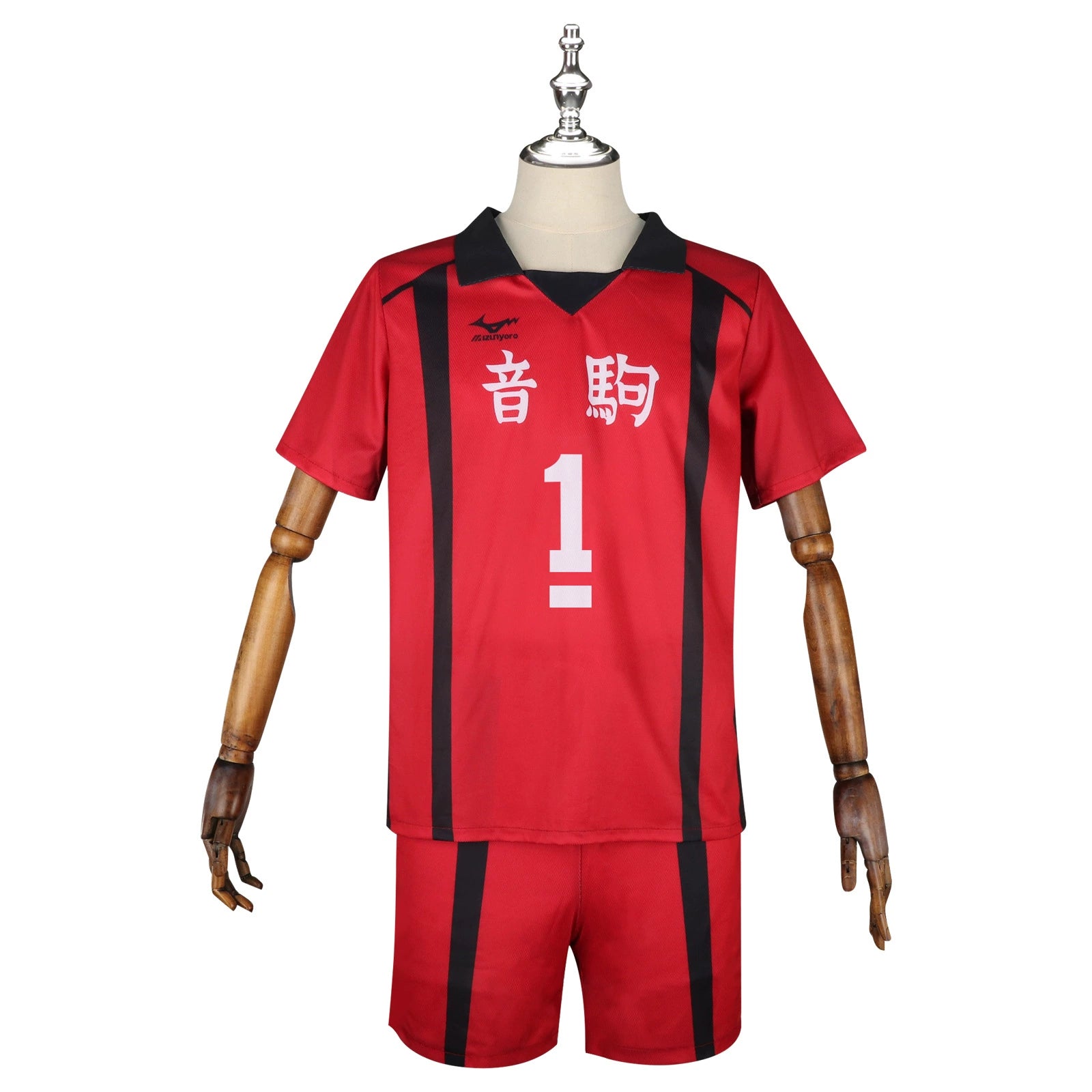 Kozume Kenma Haikyuu Volleyball-Trikot Cosplay Kostuem Damen Rot Schwarz