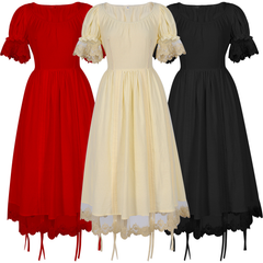 Steampunk-Kleid Plus – viktorianisches Gothic-Kleid, DAMEN