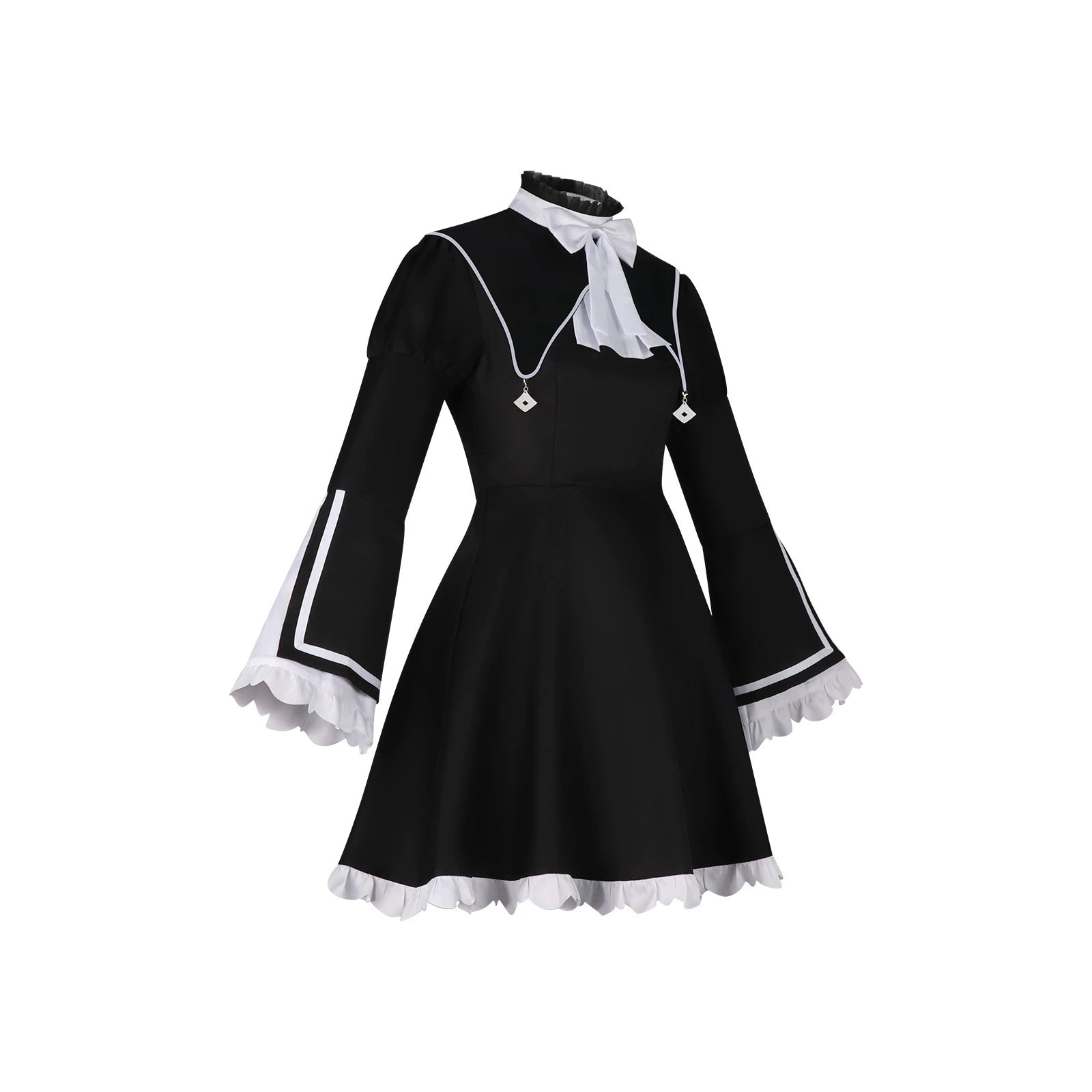 Shinonome Ena Project Sekai Nonnen-Kleid Cosplay Kostuem Damen Schwarz