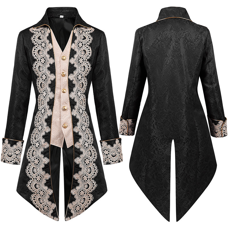 Punk-Frock mittellang – Gothic-Frock-Mantel, HERREN