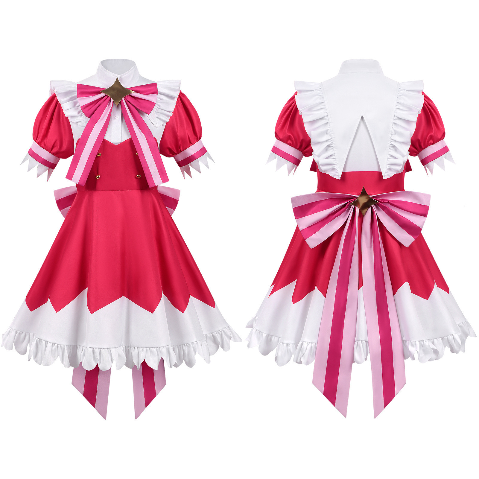 Rosa Partykleid – süßes Cosplay-Kleid Halloween, DAMEN