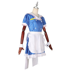 Kasane Teto Vocaloid Maid-Kleid Cosplay Kostuem Damen Blau Weiß