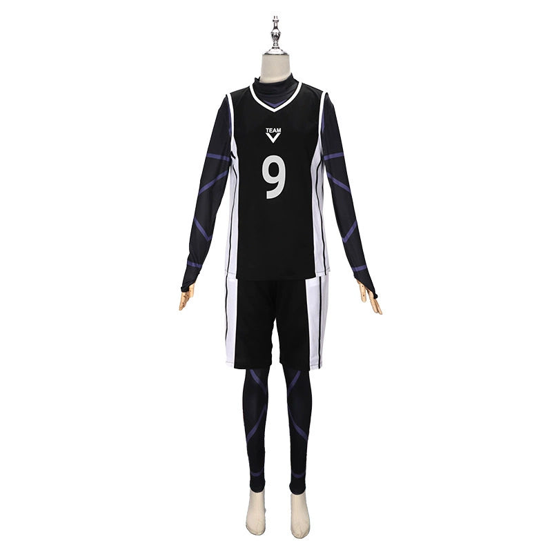 Michael Kaiser Blue Lock Trikot-Set Cosplay Kostuem Damen Weiß Rot