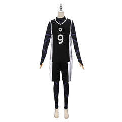 Yoichi Isagi Blue Lock Trikot-Set Cosplay Kostuem Damen Blau Rot