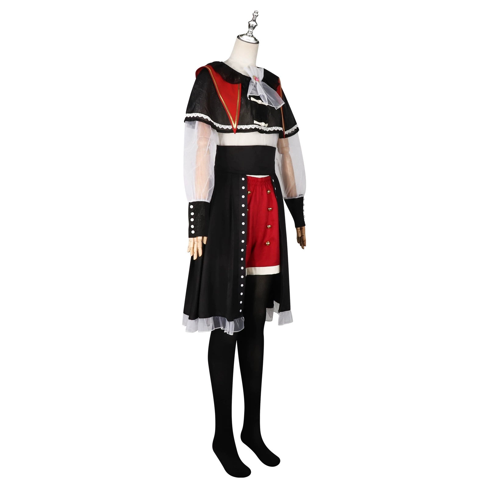 Mutsumi Ave Mujica BanG Dream Schwarzes Gothic Kleid Cosplay Kostuem Damen