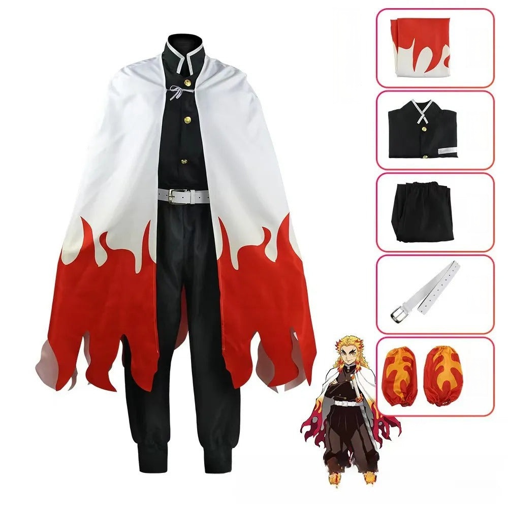 Demon Slayer Rengoku Kyoujurou Cosplay Costume Set