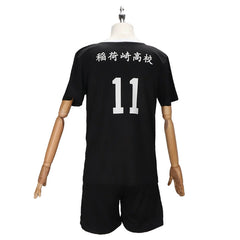Inarizaki Haikyuu Volleyball-Set Cosplay Kostuem Damen Weiß Grau