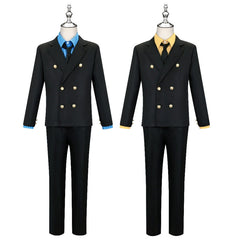 Vinsmoke Sanji One Piece Herren-Anzug Cosplay Kostuem Damen Gelb Blau