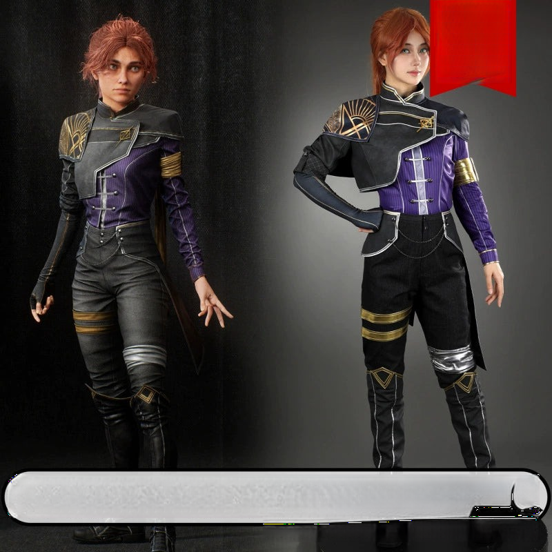 Maelle Clair Obscur 33 Uniform Cosplay Kostuem Damen Violett