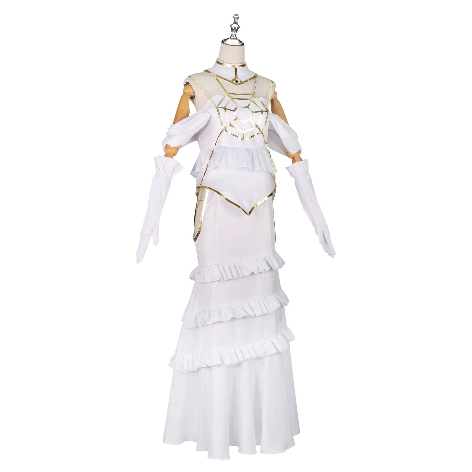 Albedo Overlord Weisses Gothic Kleid Cosplay Kostuem Damen