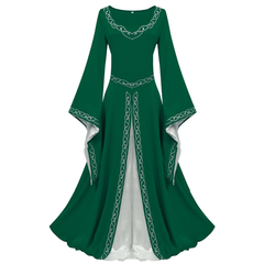 Hof- Glockenärmelkleid – europäisches Prinzessinnen-Kleid für Bühne, DAMEN