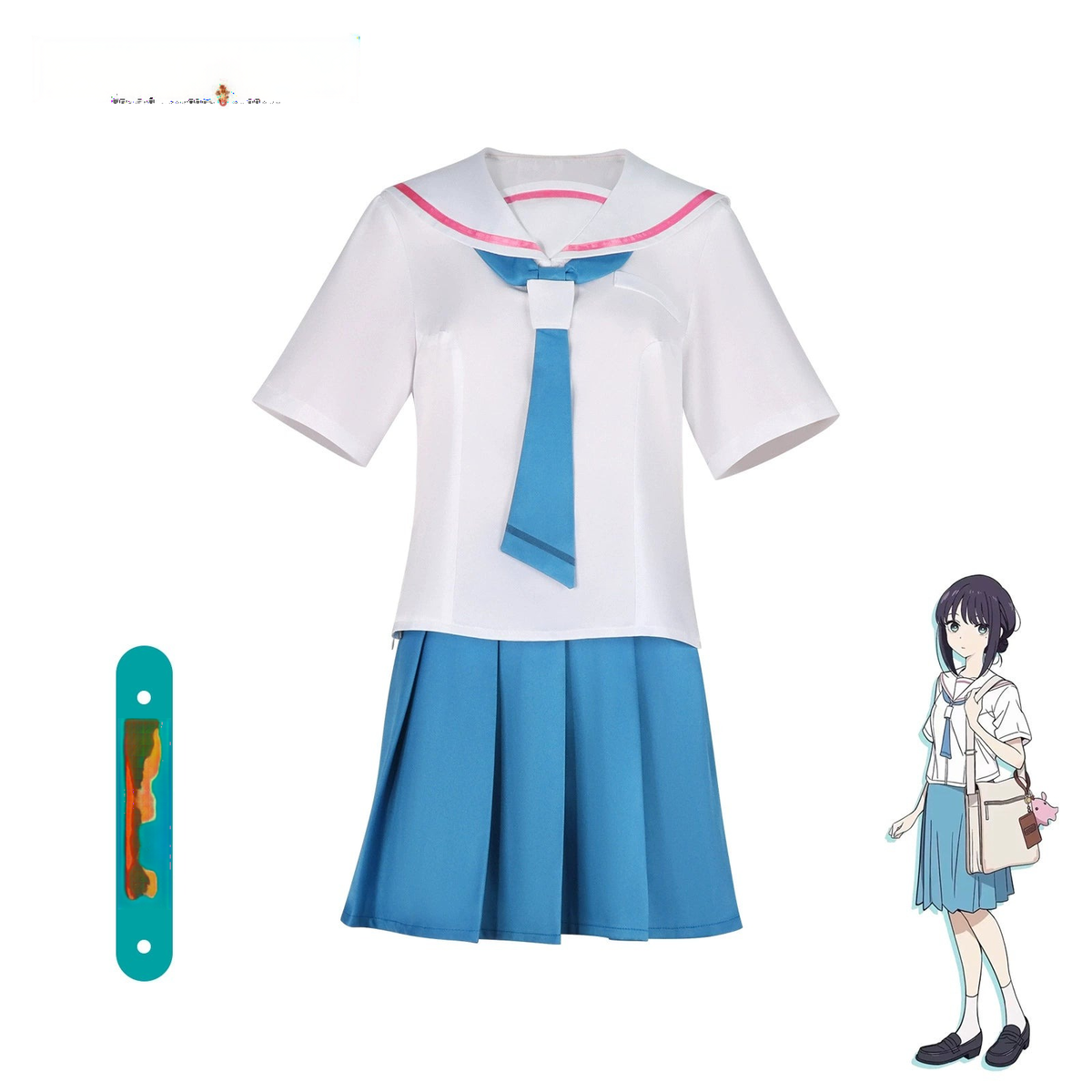 Kaguya Idol Matrosenkleid Cosplay Kostuem Damen Weiß Blau