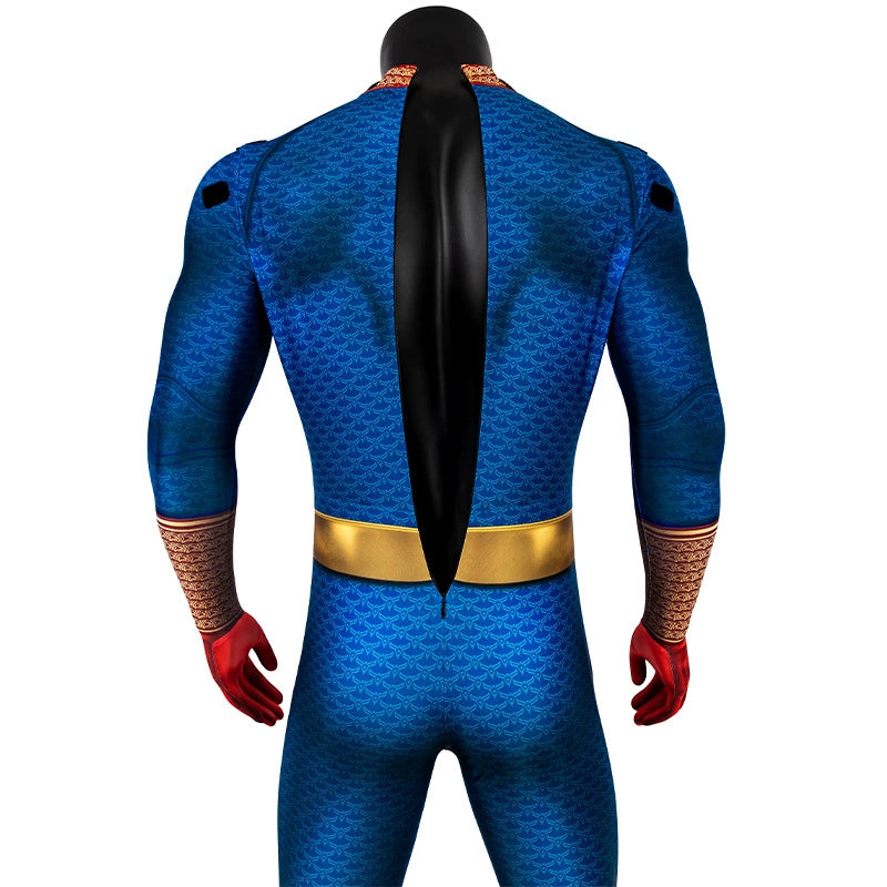 Homelander The Boys Heldenanzug Cosplay Kostuem Damen Blau Rot