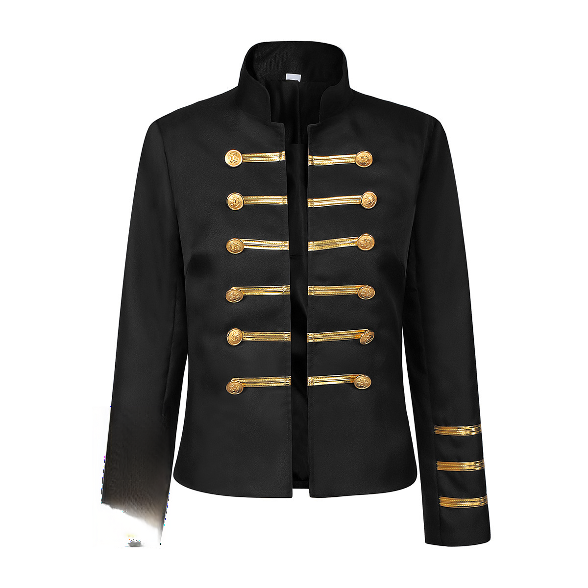 Militär-Bandjacke mit Goldknöpfen – viktorianischer Doublet Mantel für Bühne & Karneval, DAMEN