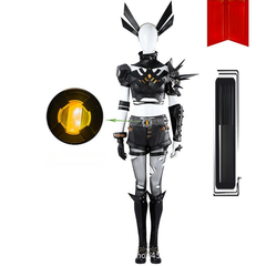 Magik Marvel Rivals Kostuem-Set Cosplay Damen Schwarz Weiss